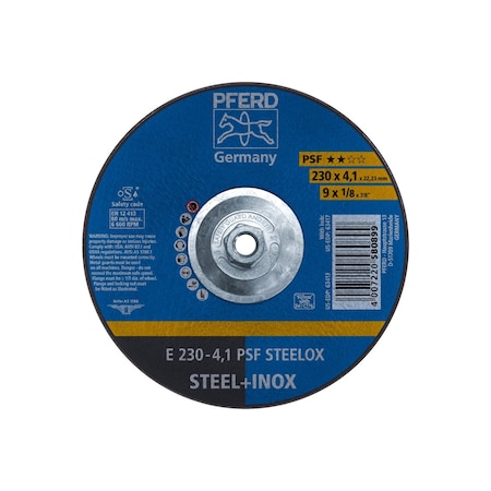 Pferd Pipeline Wheel, Type 27, 9"x1/8 63417